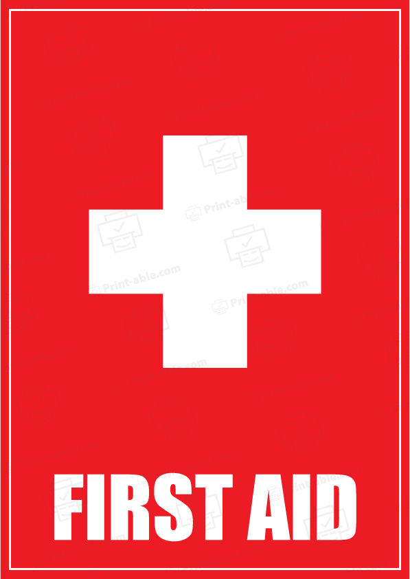 First Aid Sign Printable Free Download