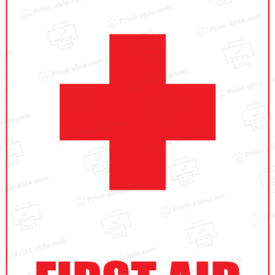 first aid sign printable free download