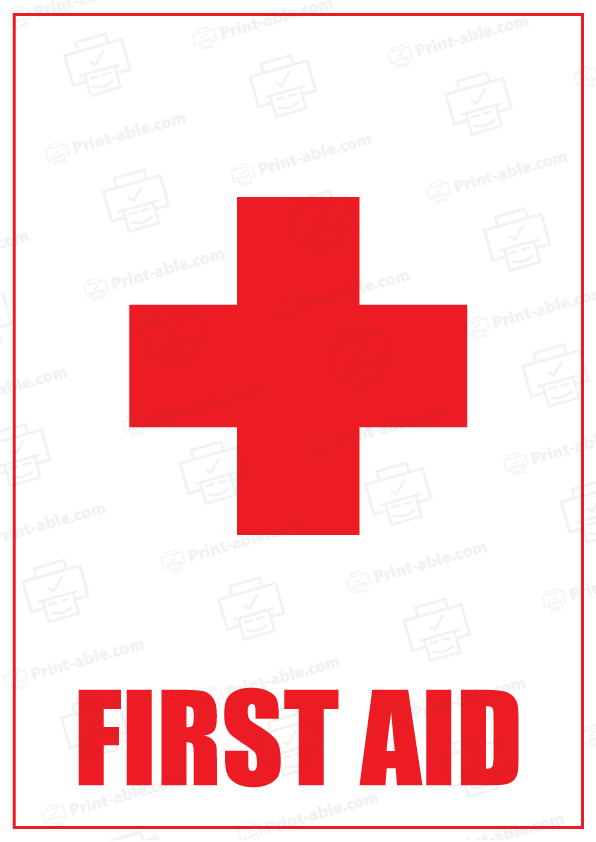 First Aid Sign Printable Free Download