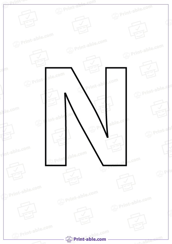 Letter N Printable Free Download