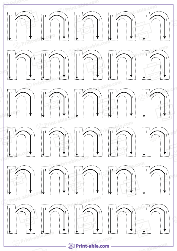 Letter N Printable Free Download