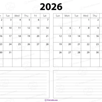 march and april 2026 calendar printable free download