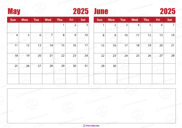 may and june 2025 calendar free download