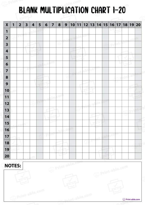 multiplication chart 1-120 worksheets free download