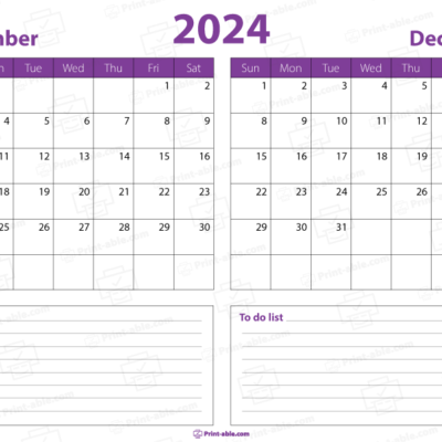 november and december 2024 calendar free download