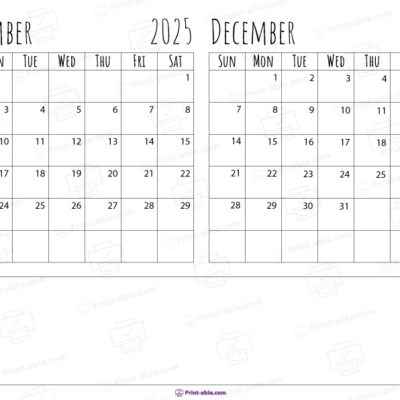 november and december 2025 free download