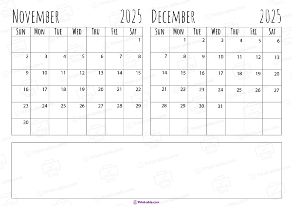 november and december 2025 free download