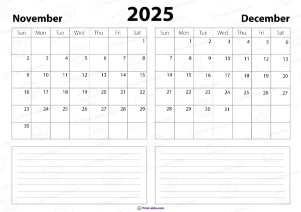 november and december 2025 free download