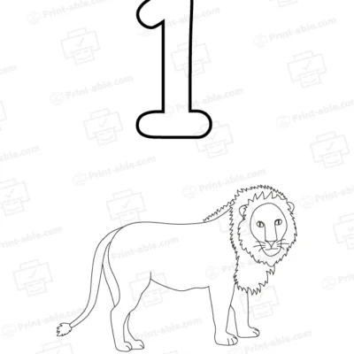 Number coloring pages printable free download