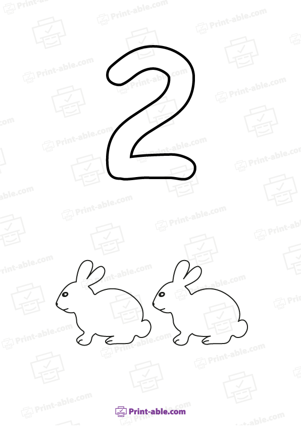 Number Coloring Pages Printable Free Download