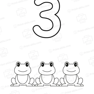 Number coloring pages printable free download