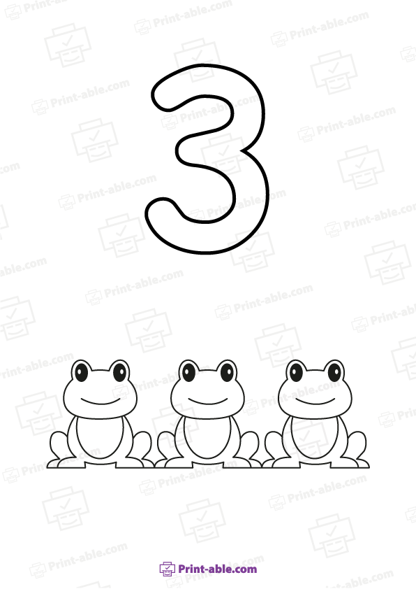 Number Coloring Pages Printable Free Download