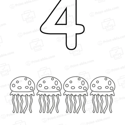 Number coloring pages printable free download