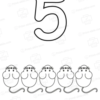 Number coloring pages printable free download