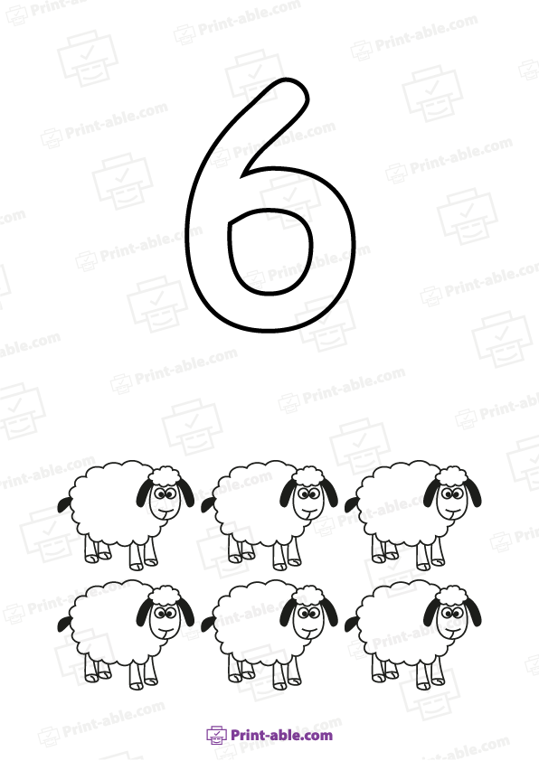 Number Coloring Pages Printable Free Download