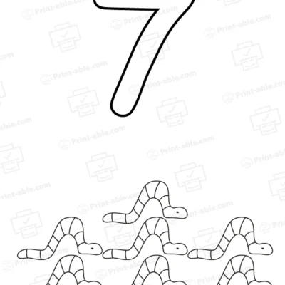 Number coloring pages printable free download