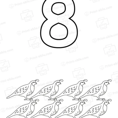 Number coloring pages printable free download