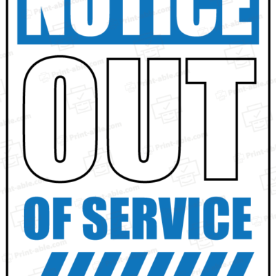 Out of service sign printable free download