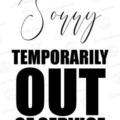 Out of service sign printable free download