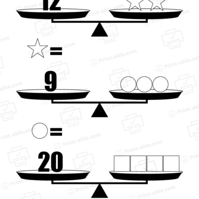 pan balance worksheets printable free download