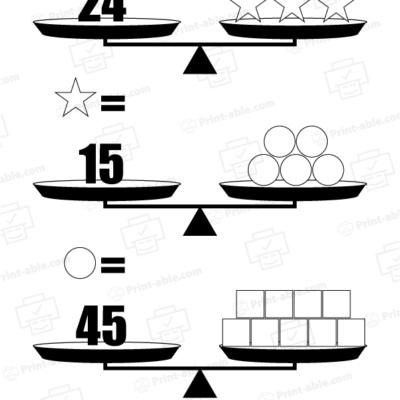 pan balance worksheets printable free download