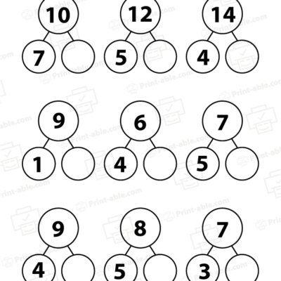 part part whole worksheet printable free download