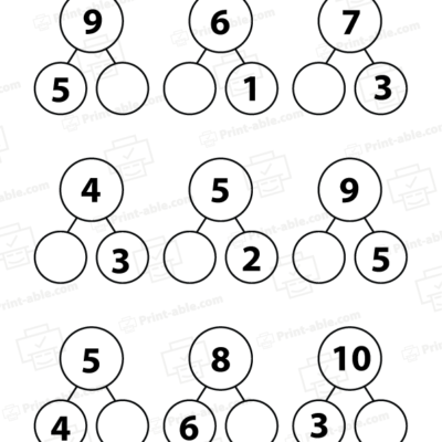 part part whole worksheet printable free download