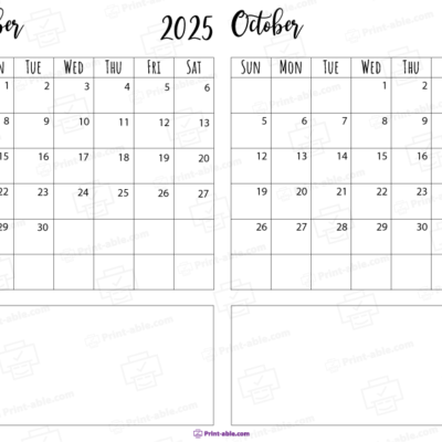 september and october 2025 calendar free download