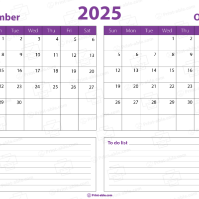 september and october 2025 calendar free download