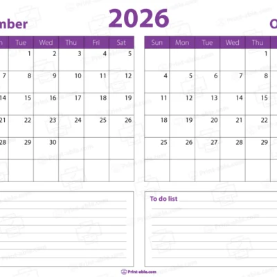 september and october 2026 calendar free download