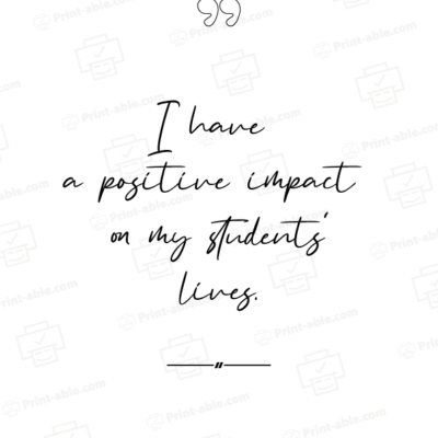 teacher affirmation card printable free download