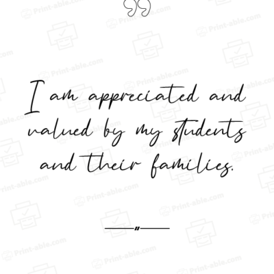 teacher affirmation card printable free download