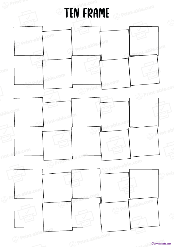 Ten Frame Printable Free Download