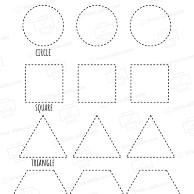 Shape tracing worksheets printable free download