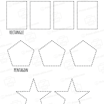 Shape tracing worksheets printable free download