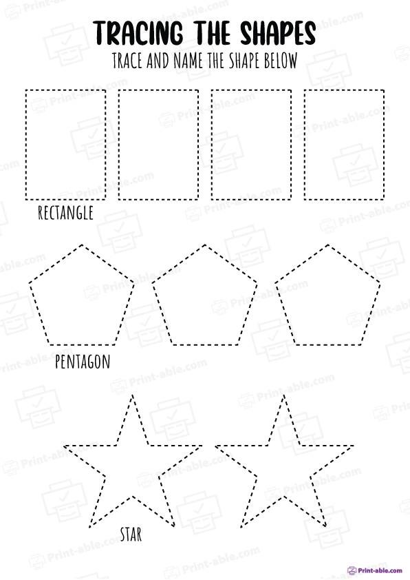 Shape Tracing Worksheets Free Download