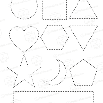 Shape tracing worksheets printable free download