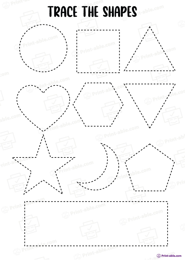 Shape Tracing Worksheets Free Download