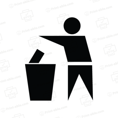 trash sign printable free download