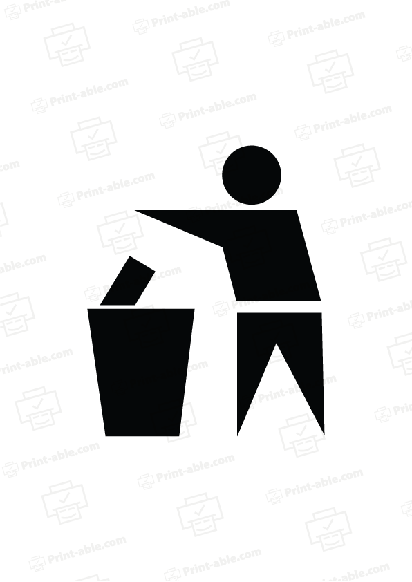 Trash Sign Printable Free Download