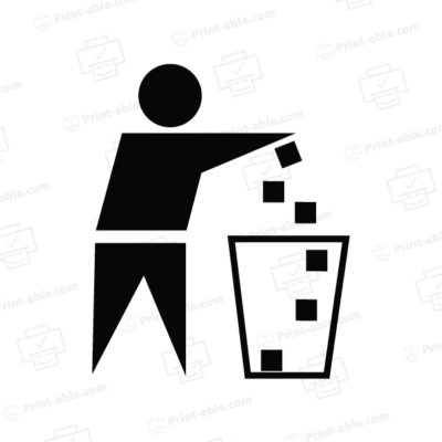 trash sign printable free download