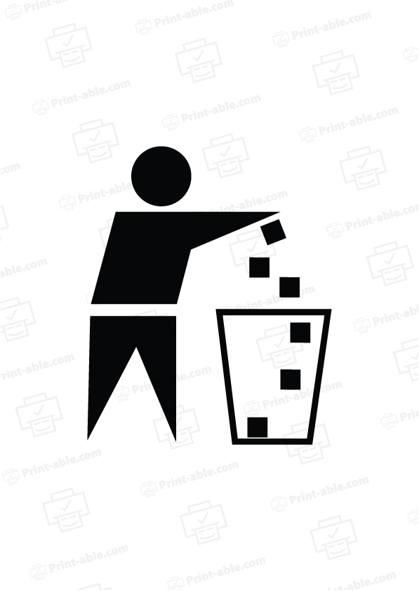 Trash Sign Printable Free Download