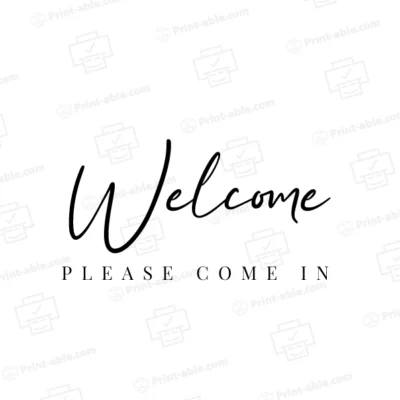 Welcome sign printable free download