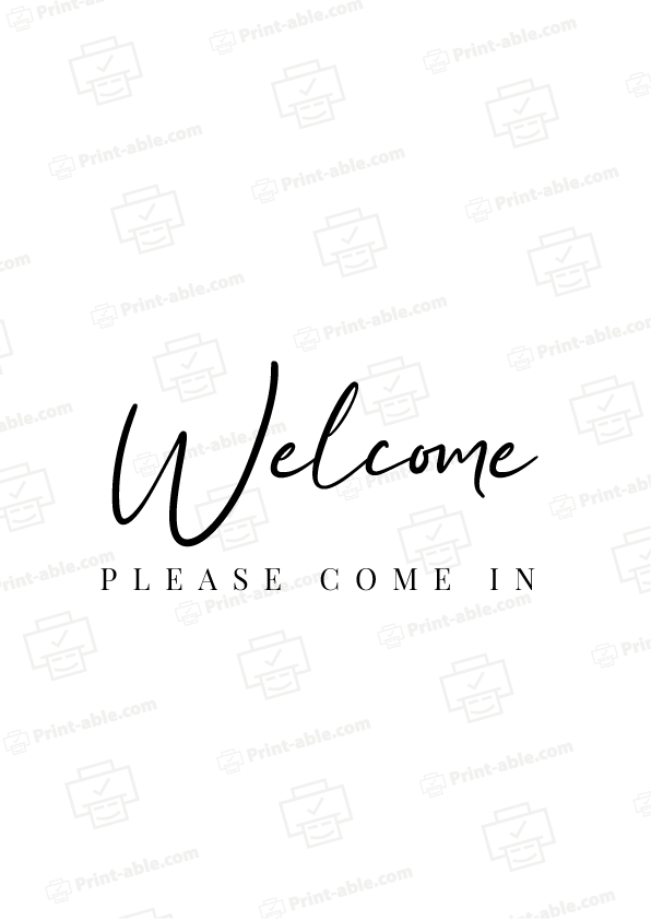 Welcome Sign Printable Free Download