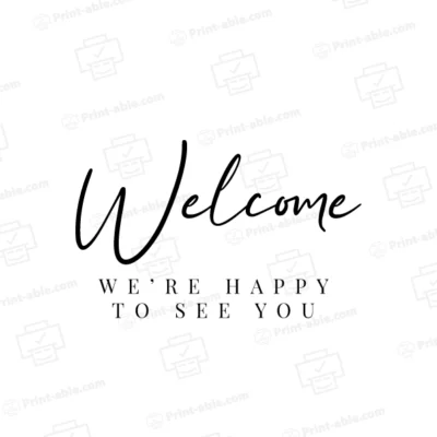 Welcome sign printable free download