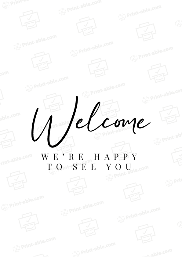 Welcome Sign Printable Free Download