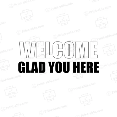 Welcome sign printable free download