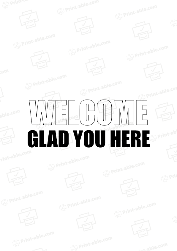 Welcome Sign Printable Free Download