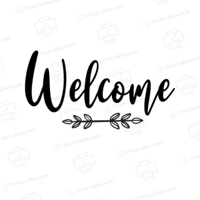 Welcome sign printable free download