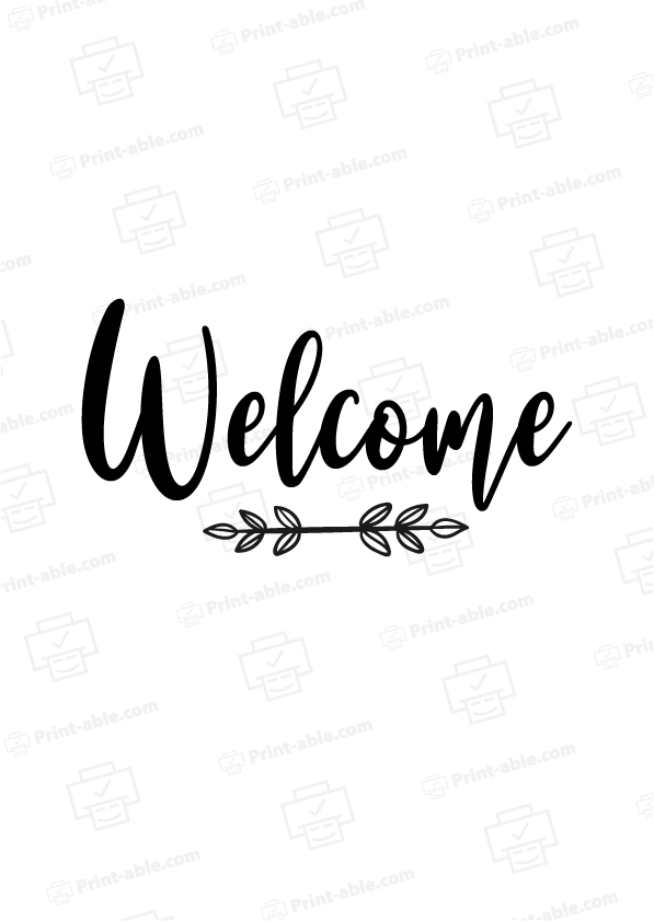 Welcome Sign Printable Free Download